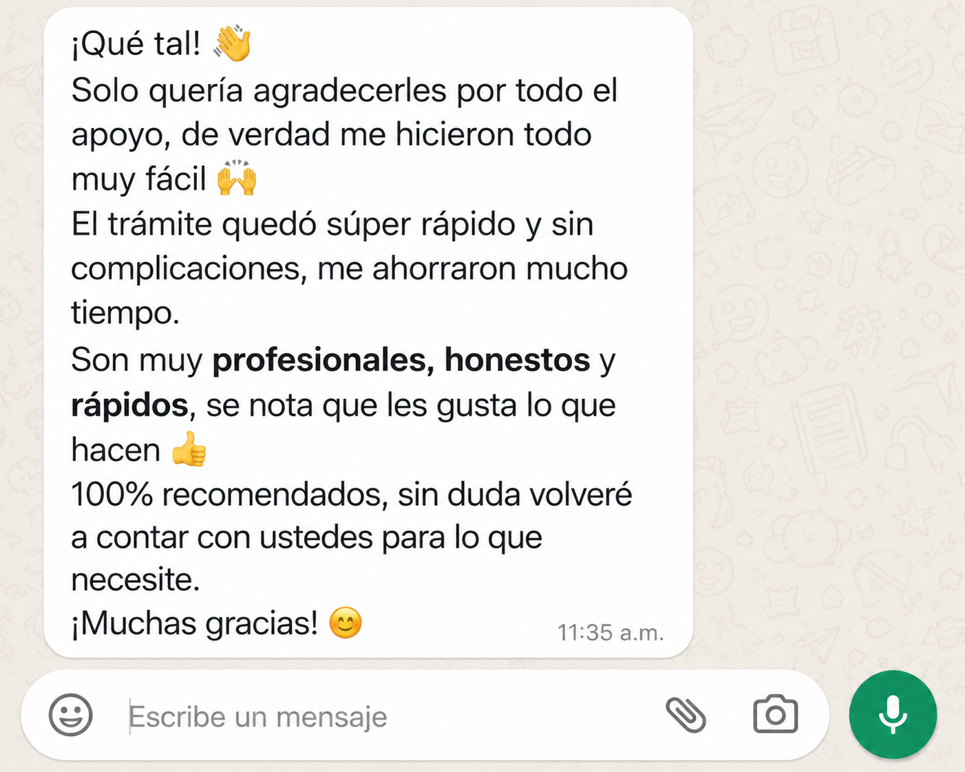 Testimonio Cliente 1